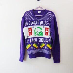 Taco Bell Jingle Bells Taco Shells Ugly Christmas Sweater Size (L)